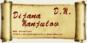 Dijana Manjulov vizit kartica